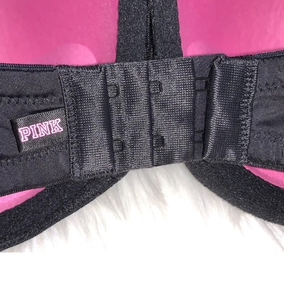 Victorias Secret Pink Bra Wear Everywhere Strapless Multi Way Push Up Black - Picture 4 of 5